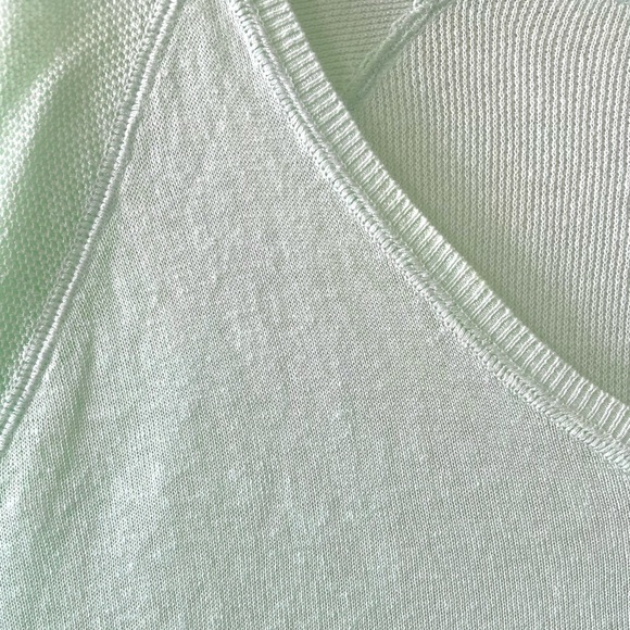 Summer linen knit, v neck sweater - Picture 2 of 4